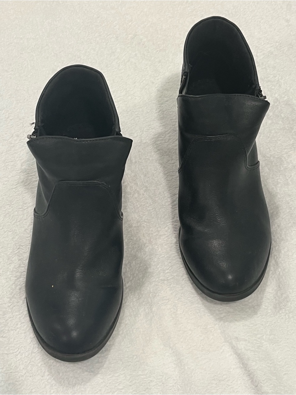 Sun+Stone Women's Black Ankle Booties - Women’s Size US 8.5 Smooth Slip-On Style